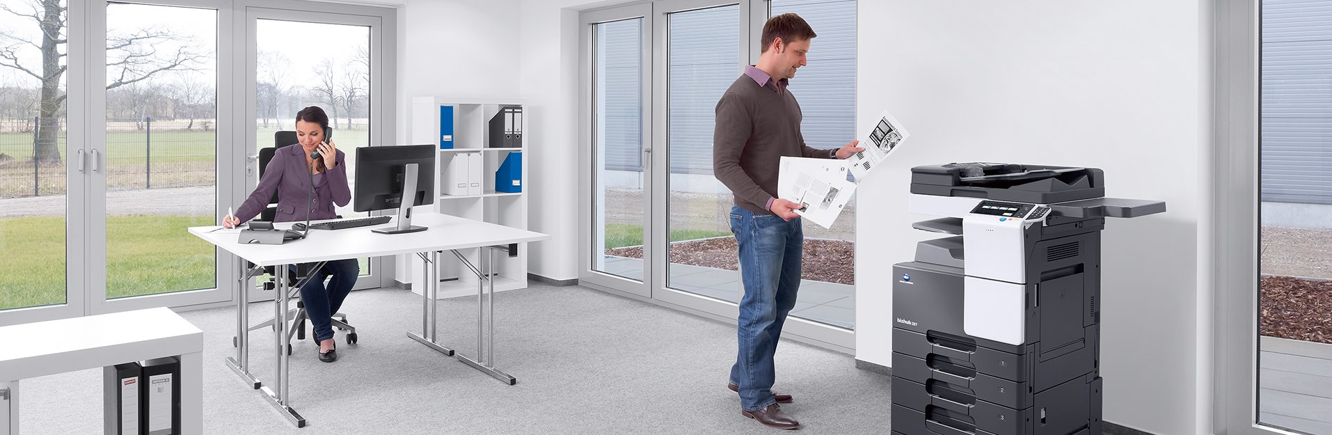 Bürosituation mit einem bizhub 287