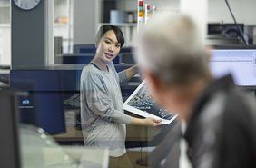 Produktionsumgebung in einer Druckerei